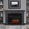 Deland Grand Electric Fireplace in Gray by Real Flame