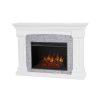 Deland Grand Electric Fireplace in White by Real Flame 6