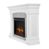 Deland Grand Electric Fireplace in White by Real Flame 7