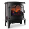 Della 20" Freestanding Electric Fireplace Heater Flame Display Log Wood Remote