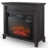 Della 23" Electric Stove Portable Fireplace with Infrared 3D Flame and Burning Log Effect Settings