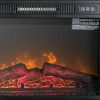 Della 28" Infrared Fireplace Stove Heater 3D Adjustable Flame Effect with Remote Control, Wood 7