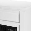 Della Furniture 28" Mantel Electric Fireplace Heater with 3 Flame Settings and Remote Control, White 7