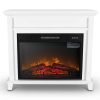 Della Furniture 28" Mantel Electric Fireplace Heater with 3 Flame Settings and Remote Control, White 8
