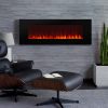 DiNatale Wall-Mounted Electric Fireplace in Black by Real Flame