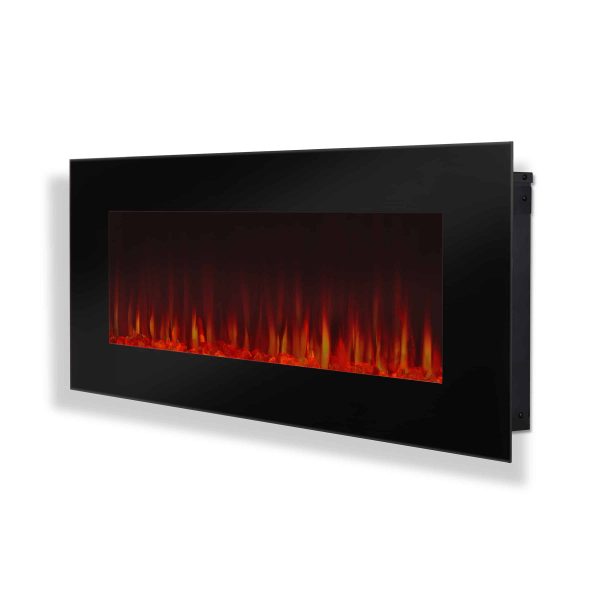 DiNatale Wall-Mounted Electric Fireplace in Black by Real Flame 3