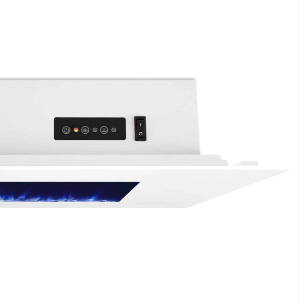DiNatale Wall-Mounted Electric Fireplace in White by Real Flame 8