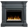 Dimplex Heather Electric Fireplace Mantel With Glass Ember Bed, Wedgewood Grey 3