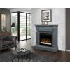 Dimplex Heather Electric Fireplace Mantel With Glass Ember Bed, Wedgewood Grey 4