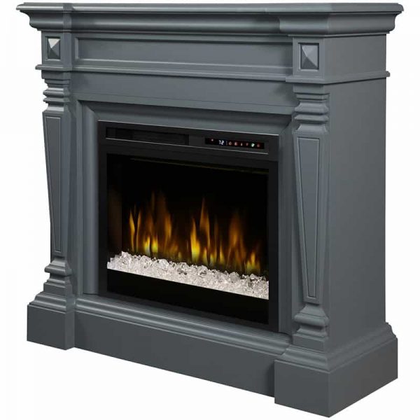 Dimplex Heather Electric Fireplace Mantel With Glass Ember Bed