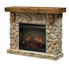 Dimplex SMP-904-ST Fieldstone 26" Self-Trimming Electric Fireplace with Rustic M