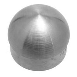 Domed End Cap - Brushed (Satin) Stainless Steel - 1.5" OD