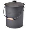 Double-Bottom Galvanized Steel Ash Bucket with Handle