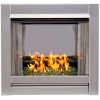 Duluth Forge Vent-Free Stainless Outdoor Gas Fireplace Insert With Emerald Green Fire Glass Media - 24