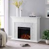 Dunlin Marble Tiled Electric Fireplace by Ember Interiors 16