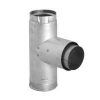 Dura-Vent PelletVent Pro galvalum 4" tee adaptor with increaser and 3" branch 2