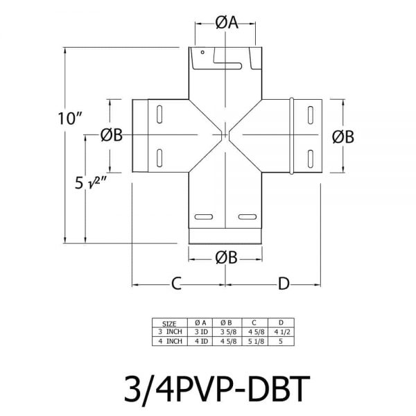 DuraVent 4PVP-DBTB Black 4" Inner Diameter 1