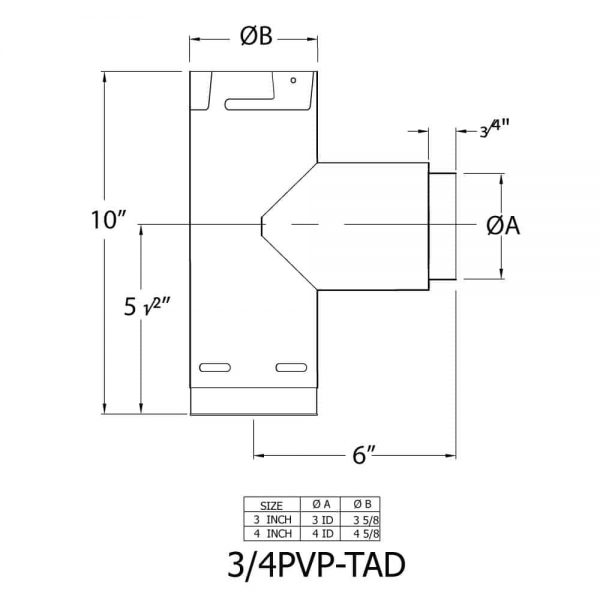 DuraVent 4PVP-TAD Stainless Steel 4" Inner Diameter 1