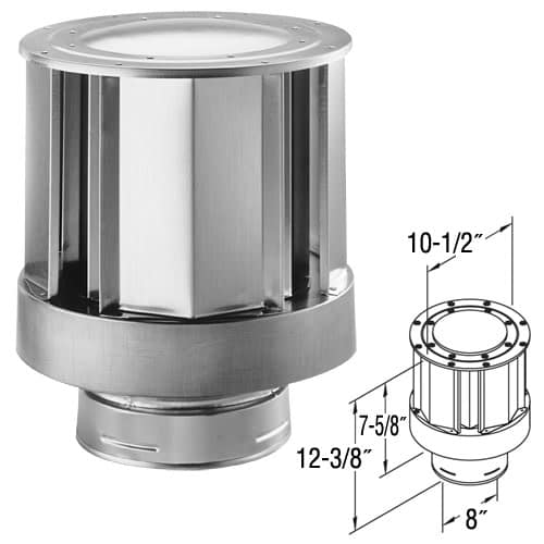 DuraVent 58DVA-VCH Galvanized 5" Inner Diameter Directvent Pro Direct Vent Pipe