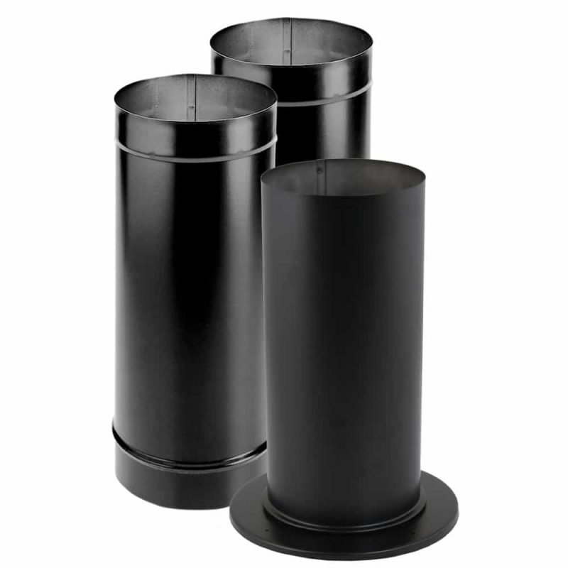 DuraVent 6DBK-KSP 6" Inner Diameter - DuraBlack Stove Pipe - Single Wall - Kit I