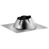 DuraVent 6DT-F6L Galvalume 6" Class A Chimney Pipe Large Base Adjustable Roof Flashing For