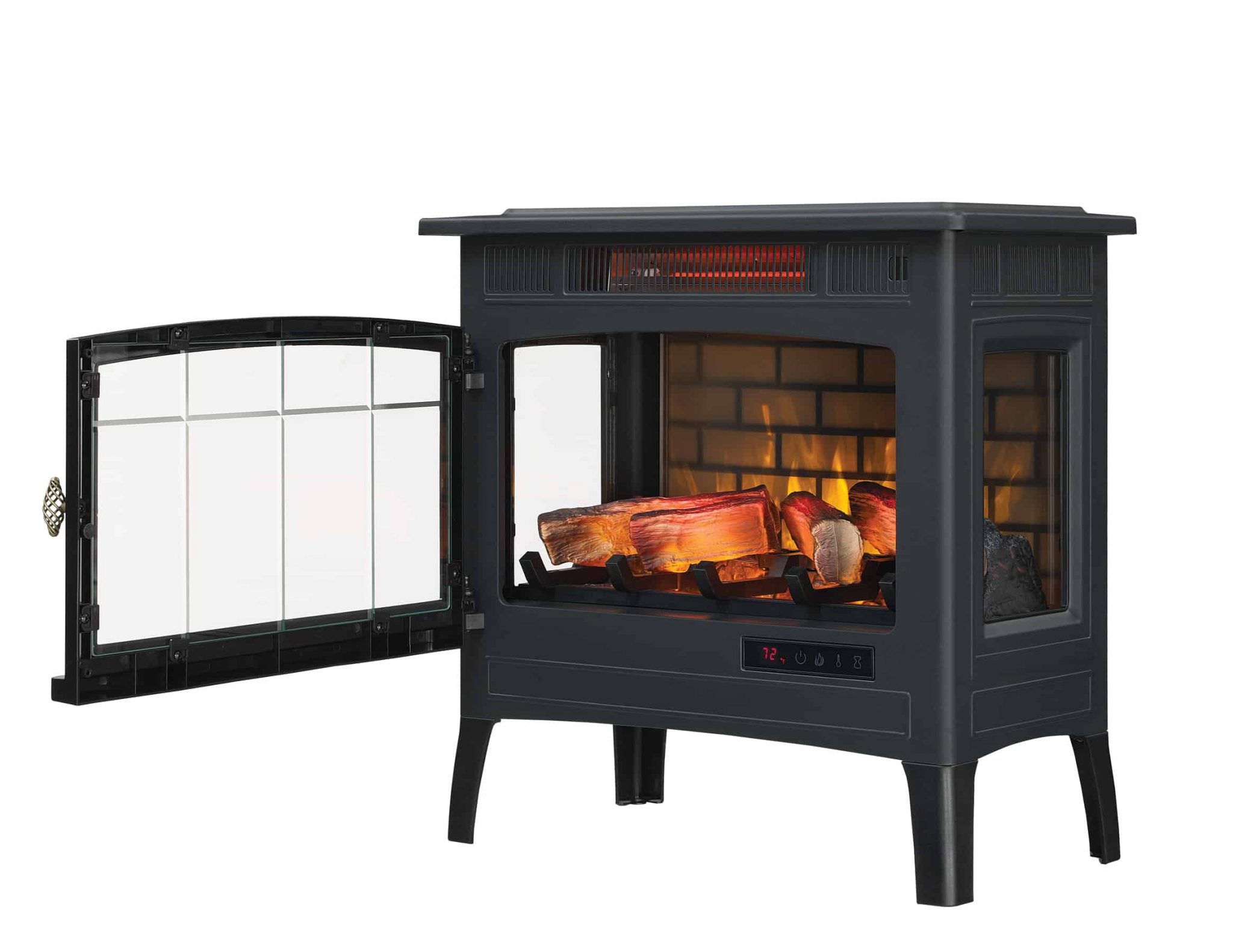 Duraflame Infrared Quartz Fireplace Stove With 3d Flame Effect Black 2659