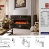 Dynasty 44 in. Built-in LED Electric Fireplace 10