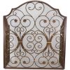 Ebros Gift Large 53" Wide Cast Iron Metal Rustic Victorian Floral Vines Lace 3 Panel Fireplace Screen Home Decor Living Room Patio Accent 10