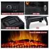 Electric Fireplace Heater Stove Portable Space Heater Freestanding Fireplace for Home Office with Realistic Log Flame Effect 1500W CSA Approved Safety 20"Wx17"Hx10"D,Black 7