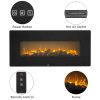 Electric Fireplace Heater with Remote, 1400W Wall Hanging Fireplace 3D Vivid Fireplace Space Heaters Room Heater for Indoor Use with Realistic Fake Wood 3 Flame Settings -CSA Certified, Q6655 14