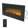 Electric Fireplace Heater with Remote, 1400W Wall Hanging Fireplace 3D Vivid Fireplace Space Heaters Room Heater for Indoor Use with Realistic Fake Wood 3 Flame Settings -CSA Certified, Q6655 15