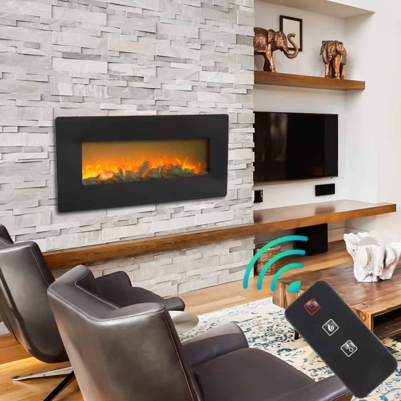 Electric Fireplace Heater with Remote