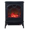 Electric Fireplace-Indoor Freestanding Space Heater with Faux Log and Flame Effect by Northwest 4