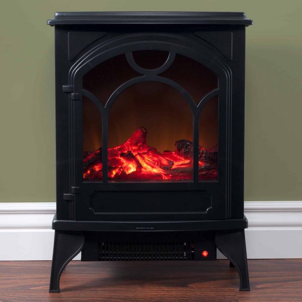 Electric Fireplace-Indoor Freestanding Space Heater with Faux Log and Flame Effect by Northwest