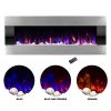 Electric Fireplace- Wall Mounted Color Changing LED Fire and Ice Flames