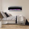 Electric Fireplace- Wall Mounted Color Changing LED Fire and Ice Flames, (HEAT or NO HEAT options), Multiple Decorative Options and Remote Control, 54 inch by Northwest 8