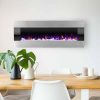 Electric Fireplace- Wall Mounted Color Changing LED Fire and Ice Flames, (HEAT or NO HEAT options), Multiple Decorative Options and Remote Control, 54 inch by Northwest 10