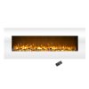 Electric Fireplace-Wall Mounted Color Changing LED Flame, NO HEAT, With Multiple Decorative Options and Remote Control by Northwest (50-inch, White) 6