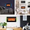 Electric Indoor Fireplace-Wall Mounted with 13 Backlight Colors, Adjustable Heat and Remote, 31" by Northwest 6