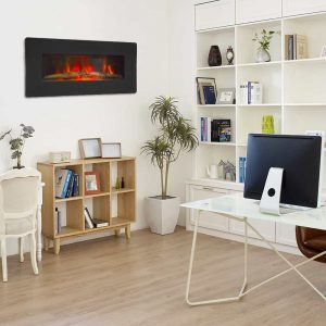 Wall Hanging Fireplace Stove With Fake Wood