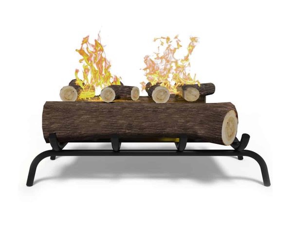 Elite Flame 18 inch Convert to Ethanol Fireplace Log Set with Burner Insert from Gel or Gas Logs - Oak 1