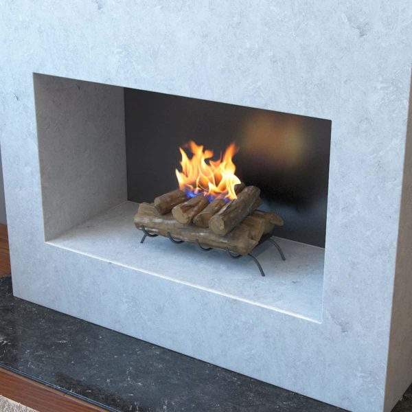 Elite Flame 18 inch Convert to Ethanol Fireplace Log Set with Burner Insert from Gel or Gas Logs - Oak 2