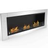 Elite Lenox 54 Inch Ventless Built In Recessed Bio Ethanol Wall Mounted Fireplace 5