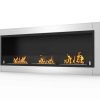 Elite Lenox 54 Inch Ventless Built In Recessed Bio Ethanol Wall Mounted Fireplace 6
