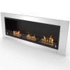 Elite Lenox 54 Inch Ventless Built In Recessed Bio Ethanol Wall Mounted Fireplace 7