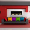 Elite Lenox 54 Inch Ventless Built In Recessed Bio Ethanol Wall Mounted Fireplace 8
