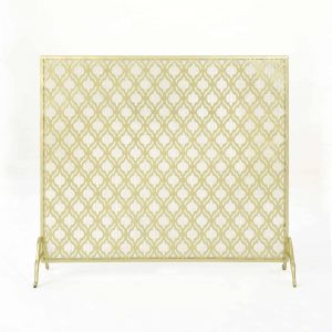 Elmer Single Panel Iron Fire Screen