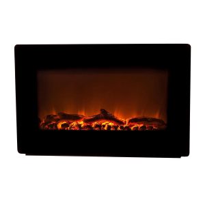 Fire Sense Black Wall Mounted Electric Fireplace