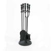 Fireplace Accessories Black 4-piece Tool Set With Ball Handle