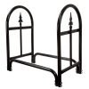 Fireplace Log Rack with Finial Design - Black by Pure Garden 5